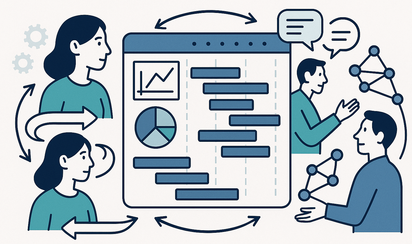 Collaborative industrial flow with planning visualization